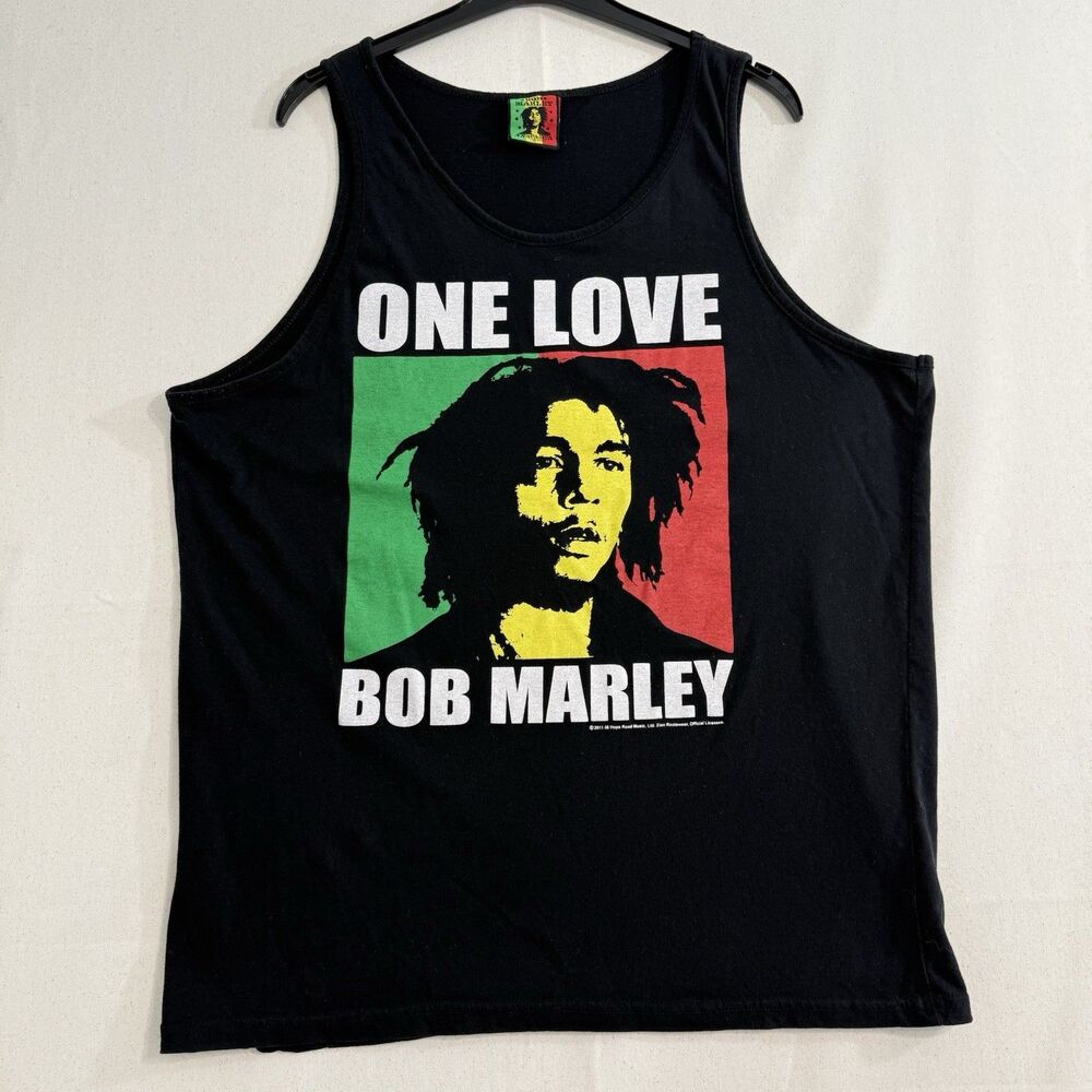 Bob Marley One Love Tank Top Size X-Large Men Black